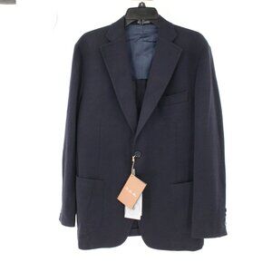 NWT Sasteria Gonzalez GNZ Loro Piana sport coat mens 40 capolavoro navy blue